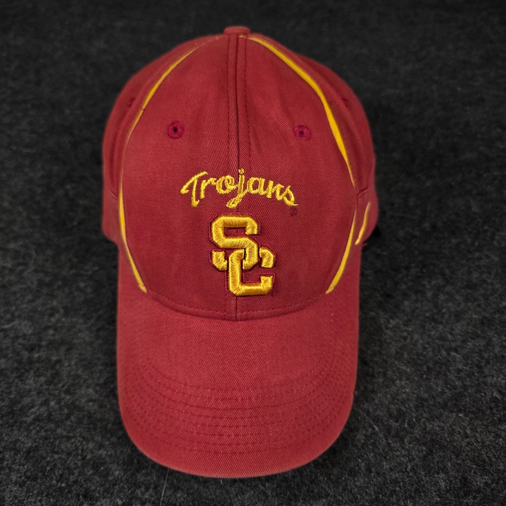 USC Trojans Hat Nike Mens Cardinal Red Gold Embroidered Adjustable Baseball Cap